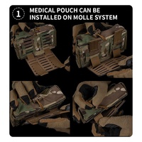 Trousse de premiers secours, pochette médicale, sac de survie tactique d'urgence, compatible Molle, sac médical de traumatologie pour le camping et la chasse