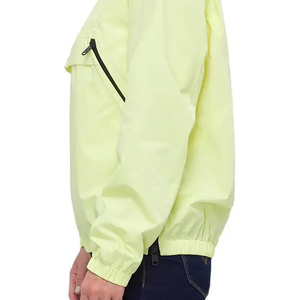 Men's <b>Light</b> Yellow Hooded Windproof Half-Zip Jacket Casual Spring Outdoor Wear Regular Fit Polyester <b>Shell</b> - Product Image 6