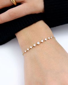 สร้อยข้อมือเพชรเพาะเลี้ยงสำหรับผู้หญิง ZISMA ทองคำแท้ 9K 10K 14K 18K เพชร CVD คุณภาพ VVS สี DEF ทรงเหลี่ยม ดีไซน์สวยงาม เหมาะสำหรับเป็นของขวัญ - Product Image 3
