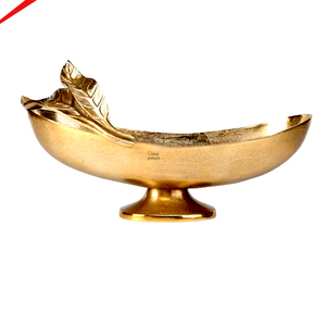 Minimalist Metal Decorative Bowl with Feet Design Abstract Home ware Bowl - Product Image 2