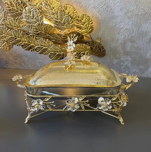 <b>Customize</b> New Design Gold Plated Stainless Steel Chafing Dish Catering Buffet Food Warmer High Quality Chafing Dish from India - Product Image 1