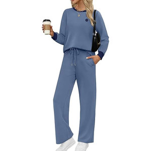 Ensemble de survêtement pour femme de haute qualité, tenue décontractée moderne conçue pour un port quotidien confortable, la détente à la maison et les voyages - Product Image 1