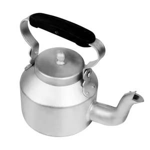 Traditional Arabic <b>Coffee</b> <b>Pot</b> Dallah Polished <b>Silver</b> Finish Gold Accents Engraved Patterns Cultural Kitchenware Elegant - Product Image 2