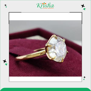 Superbes bagues d'anniversaire en diamant naturel et cultivé en laboratoire, couleur DEF, clarté excellente, 100 % naturelles, provenant d'un vendeur indien de confiance. - Product Image 3