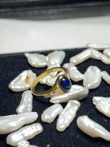 18K Gold Opal Diamond Ring: October Birthstone Fire Opal Ring <b>Silver</b> Ring, Ethiopian Opal Ring Genuine Opal Ring - Product Image 2