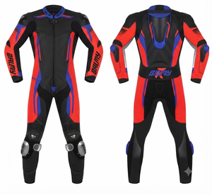 Traje de Carreras Personalizado para Hombre en Cuero Vacuno/Canguro, Mono de Una Pieza con Armadura de Nivel 2 CE, Hecho a Medida, Protección OEM - Product Image 1