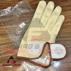 A&F Ind. Guantes de Golf de Cuero Cabretta para Hombre, Alta Calidad, Dedos Elásticos, Correa de Muñeca Marrón, Personalizados, Embalaje Personalizado - Product Image 6