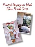 Services d'impression de magazines, de prospectus et d'affiches de qualité supérieure, impression offset couleur, plastification, promotion commerciale, papier
