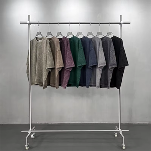 เสื้อยืดโอเวอร์ไซส์ผู้ชาย ล้างสีแบบแอซิดวอช วินเทจ เนื้อผ้าหนา 100% คอตตอน สตรีทแวร์ ทรงไหล่ตก กันยับ ผู้ผลิต OEM - Product Image 1