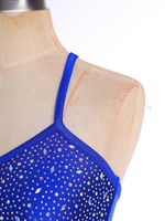 Justaucorps de danse latine en strass pour femmes, robe une pièce, combinaison, tenue de scène, danse moderne, compétition de danse