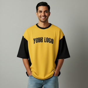 Men's T-Shirts Oversized Summer Casual Cotton Loose Fit <b>Drop</b> Shoulder Crew Neck Short Sleeve Breathable Relaxed Streetwear use - Product Image 1