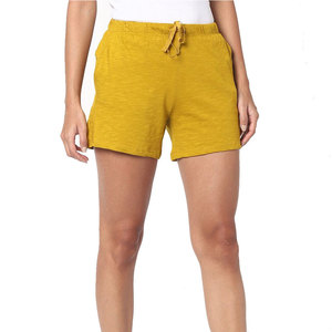 Shorts pour femmes élégants de haute qualité, 100% coton, respirants, couleur unie, personnalisables, vente en gros - Product Image 1