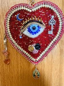 Artisan Crafted Embroidered Beaded <b>Keychain</b> Beautiful Hand Sewn Details Colorful Handmade Embroidery Classic Eco-Friendly Stylus - Product Image 5