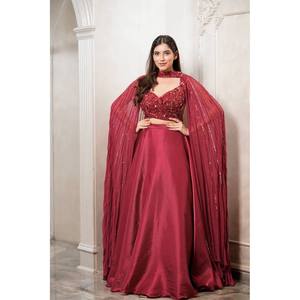 Lehenga Choli de créateur pour occasions spéciales avec un magnifique dupatta en polyester - Product Image 2
