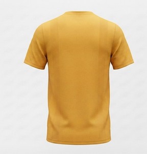 Camiseta de Manga Corta para Hombre, Cuello Redondo, Color Amarillo Mostaza, Corte Regular, Absorbe la Humedad, 100% Poliéster, para Todas las Temporadas - Product Image 6