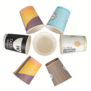 Gobelets en papier synthétique à paroi simple jetables, imprimés sur mesure pour boissons chaudes/froides, boissons gazeuses, tailles personnalisables - Product Image 3