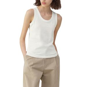 Camisola Interior Transpirable para Mujer al por Mayor con Base Anti-Transparencias, Cuello Redondo, Diseño Liso, Top Casual sin Mangas - Product Image 1