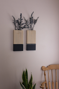 Jarrón de Pared Rectangular de Madera Pulida Hecho a Mano, Duradero, Religioso, para Flores y Decoración Moderna del Hogar - Product Image 4