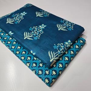 ผ้าฝ้ายแท้พรีเมียม 60x60 ลายพิมพ์ไจปุรี กว้าง 44 นิ้ว ความยาวขั้นต่ำ 10 เมตร -[5 เมตร ลายด้านบน + 5 เมตร ลายด้านล่าง] - Product Image 1