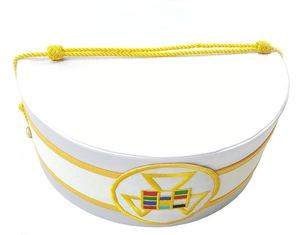 Chapeau de cérémonie maçonnique personnalisé avec broderie de couronne, emblème 3D, broderie détaillée et couleurs personnalisées pour les cérémonies formelles - Product Image 5