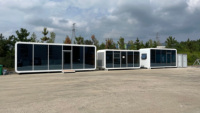 Cabine Apple préfabriquée moderne de haute qualité cuisine Portable Capsule maison conception immeuble de bureaux Double-decker Pod Apple cabine