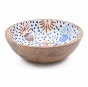 Tazón de Madera de Diseño Clásico Ecológico Personalizado 2025 con Adhesivo Enamil de Color Natural para Servir Comida, Ensaladas, Frutas, Sopas - Product Image 1