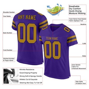 Maillot de football personnalisé violet, or vieilli et noir en maille avec short, uniforme d'entraînement respirant imprimé par sublimation extensible dans quatre directions - Product Image 3