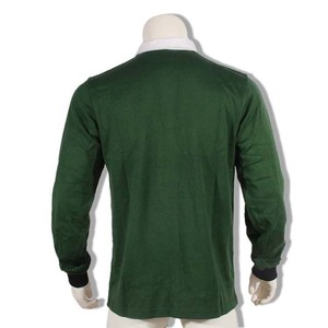 <b>Men</b> <b>Long</b> <b>Sleeve</b> Rugby Jersey Green Yellow <b>White</b> Striped Collar Button Winter Sports <b>Shirt</b> Rugby Jerseys Sublimation Polyester - Product Image 3
