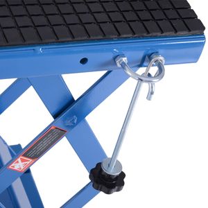 Jack a forbice per moto idraulico manuale nero capacità di sollevamento 300 libbre con ruote a gradino da terra moto e tavolo da sollevamento - Product Image 6