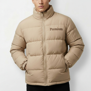 Chaqueta Acolchada con Capucha para Hombre, Abrigo de Invierno Ligero, Logotipo Bordado Personalizado, Fabricante OEM - Product Image 1