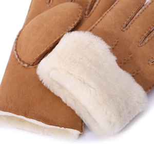 Gants en laine unie pour femmes, vente en gros |   Gants décontractés tricotés chauds pour l'hiver, longueur poignet |   Logo personnalisé OEM et ODM - Product Image 3