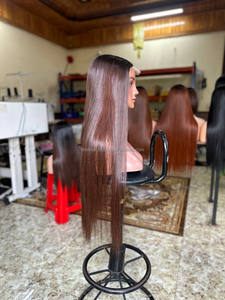 Prix pas cher 30 pouces Perruques dentelle frontale couleur mèches Perruques dentelle frontale Futura cheveux lisses 2x6 perruques dentelle frontale pour femmes noires - Product Image 6