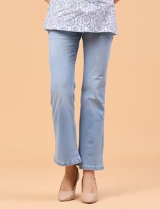 Abdul Royal World Export Women's <b>Boot</b> Cut Regular Fit Indigo Denim Jeans Vintage Blue Mid Blue Ice Blue Pale Blue Faded Washed - Product Image 6