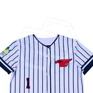 Camiseta de Béisbol Personalizada para Hombre, Manga Corta a Rayas, Cierre de Botones, Logotipo Impreso por Sublimación, 100% Poliéster, Unisex para Adultos, Premium - Product Image 4
