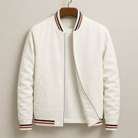 Blouson Bomber Unisexe Personnalisable Couleur Unie Fermeture Éclair Style Décontracté Toile Imperméable Logo Avant Vêtement d'Automne