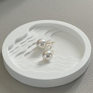 Pendientes de Perlas de Agua Dulce de Plata 925 con Perlas Naturales de Zhuji de 18K, Redondas de 10-11mm, Blancas Extra Brillantes - Product Image 3