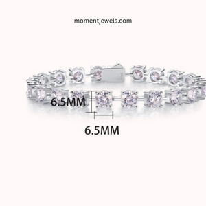 Pulsera de Moissanita de Lujo, 122g, Plata de Ley 925 Sólida, Cadena Geométrica, Elegante y Dulce para Mujer, Ideal para la Noche - Product Image 6