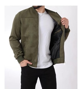 <b>Men's</b> Premium Goat <b>Suede</b> Bomber <b>Jacket</b> <b>Men's</b> Classic <b>Suede</b> Casual <b>Jacket</b> with Zipper <b>Men's</b> Vintage <b>Suede</b> <b>Jacket</b> Regular Fit - Product Image 5