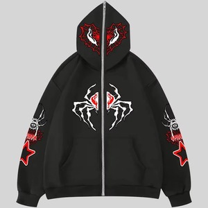 Sudadera con capucha y cremallera para hombre, diseño de araña, estilo casual, muy demandada y de alta venta, con bolsillo, estilo urbano chic. - Product Image 4