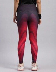 Leggings de sport pour femmes, couleur dégradée, longueur intégrale, taille élastique, respirant, spandex, polyester, coupe ajustée, leggings d'été - Product Image 1