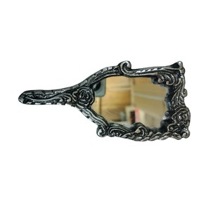 Wholesale Vintage Handheld <b>Mirror</b> with Embossed Ornate Design Antique Decorative <b>Makeup</b> <b>Mirror</b> for Salon Home <b>Vanity</b> - Product Image 5
