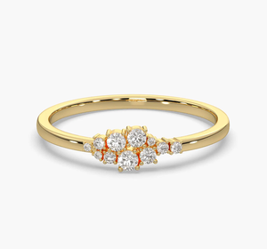 Classic White Gold Rhodium Plated Diamond <b>Cluster</b> Ring Bridal Engagement Wedding Band for Women - Product Image 2