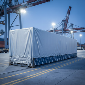 Bâche de protection robuste pour conteneurs, imperméable, de qualité industrielle, en PVC enduit, pour la protection des marchandises en extérieur - Product Image 4