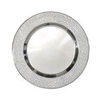 Plato Base Decorativo de Aluminio Dorado Antiguo, Lujoso y Duradero, para Recepciones de Boda, Fiestas, Banquetes, Mesa Elegante