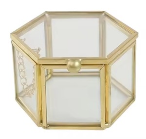 Black Metal Jewelry <b>Box</b> Metal Organizer Storage Case for Rings <b>Earrings</b> Necklace Accessories - Product Image 2