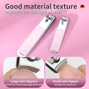 Professional Classic 3pc Manicure <b>Set</b> Compact Pedicure Kit Surgical Grade Stainless Steel 4-in-1 <b>Nail</b> Clipper Travel Friendly - Product Image 6