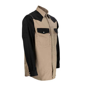 Chemises de soudage résistantes au feu FR respirantes bicolores fluorescentes noires triple couture 100% coton résistantes à la chaleur 300-500°C - Product Image 3