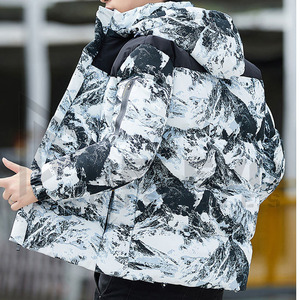 Chaqueta Acolchada Personalizada para Hombre, 300 GSM, Tela de Poliéster, con Capucha, Gruesa, Cálida, para Invierno, Estilo Urbano, Proveedor OEM - Product Image 6