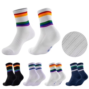 High Quality Custom Logo Men's Spandex/<b>Polyester</b> <b>Socks</b> Eco-Friendly Breathable Cotton Liner Adult Sports Athletic Durable - Product Image 2