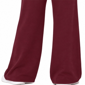 <b>Women</b> High Waist <b>Flare</b> Sweatpants Wide Leg Casual Lounge Pants Regular Fit Spandex/Cotton Quick Dry Breathable High Street Style - Product Image 6